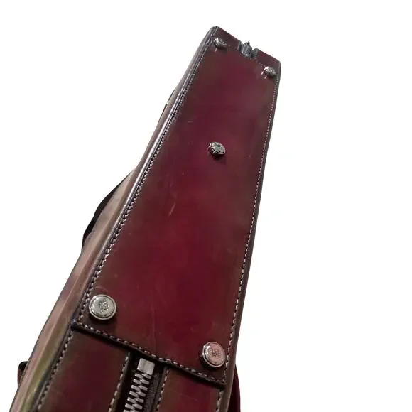 Zenori 1946 Firenze Vintage Maroon Red Briefcase